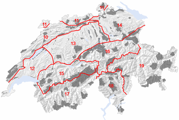 Ripartizione regionale dell'IFP Cartina